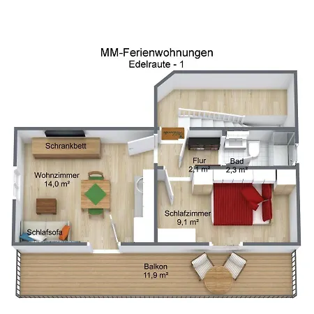 公寓 Haus Edelraute